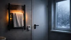 Teplý uterák bez vysokých účtov: trik s časovačom na elektrický rebrík